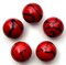 LADY BUG Red/Black Swirl Glass Marbles 22mm (7/8 inch) SHOOTER Taw (Lot of 5)